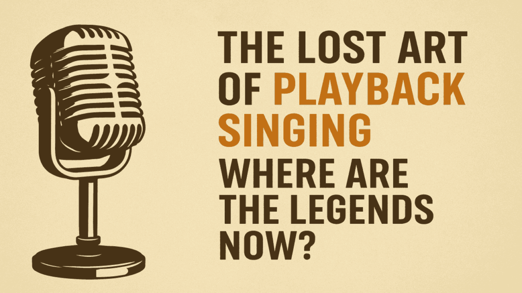 The Lost Art of Playback Singing Where Are the Legends Now